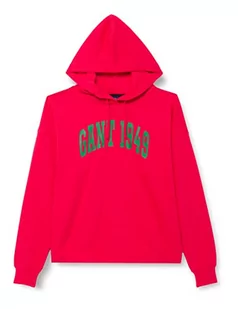 GANT Damska bluza z kapturem MD. Logo Hoodie Bluza z kapturem, Sunset PINK, L - Bluzy damskie - miniaturka - grafika 1