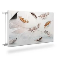 Dekoracje domu - Osłona MAGNETYCZNA Na Grzejnik Pióra Styl Boho 100cm x 60cm - miniaturka - grafika 1