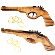 Zabawki militarne - Pistolet Drewniany na gumki recepturki Pistolety - miniaturka - grafika 1