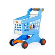 Zabawy w naśladowanie dorosłych - Polesie 91505 Wózek do sklepu Natalia  niebieski - miniaturka - grafika 1