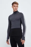 Bielizna sportowa męska - Icebreaker longsleeve funkcyjny Merino ZoneKnit 200 kolor czarny - miniaturka - grafika 1