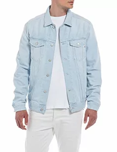 Replay Męska kurtka dżinsowa, Superlight Blue 011, XS - Kurtki męskie - miniaturka - grafika 1