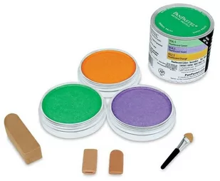 Pastele Suche Zestaw 3 Kolory Perłowe Ii Zieleń Fiolet Pomarańcz Panpastel - Kredki, ołówki, pastele i pisaki - miniaturka - grafika 1