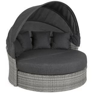 Sofa ogrodowa z baldachimem Sydney Light Grey / Grey Melange - Sofy ogrodowe - miniaturka - grafika 2