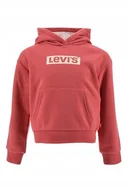 Bluzy dla dziewczynek - Levis Bluza Dziecięca z Kapturem z Nadrukiem Logo Czerwona 164 K_a - miniaturka - grafika 1