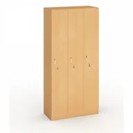 Szafki BHP - B2B Partner Drewniana Szafa szatniowa - trójdrzwiowa 284000 - miniaturka - grafika 1