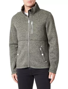 acalmar Męska kurtka polarowa Altiplano, Oliwkowy melanż, XL - Kurtki męskie - miniaturka - grafika 1