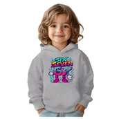 Bluzy dla dziewczynek - BLUZA DZIECIĘCA Z KAPTUREM 67 SIX SEVEN VIRAL 146-152 DLA DZIECKA PREZENT - miniaturka - grafika 1