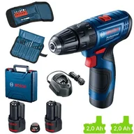 Wiertarko-wkrętarki akumulatorowe - Bosch Wiertarko-wkrętarka udarowa z osprzętem GSB 120-LI  06019G8102 - miniaturka - grafika 1