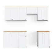 Meble kuchenne - Vicco Szafka kuchenna Bergamo, Biały, 240 cm , BP Goldkraft - miniaturka - grafika 1