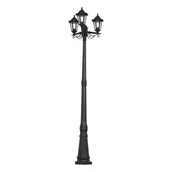 Lampy ogrodowe - QAZQA Klasyczny słupek zewnętrzny czarny 217 cm IP44 - New Haven Hammered - miniaturka - grafika 1