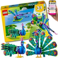 Klocki - LEGO® 31157 – Zestaw 3w1 Paw + Motyl + Ważka ZESTAW LEGO DLA DZIECI + EBOOK-3 - miniaturka - grafika 1