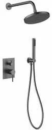 Besco Decco II zestaw prysznicowy podtynkowy z deszczownicą grafit BP-DIII-GR - Zestawy prysznicowe - miniaturka - grafika 2