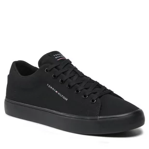 Tenisówki Tommy Hilfiger Th Hi Vulc Core Low Canvas FM0FM04686 Black BDS - Trampki męskie - miniaturka - grafika 1