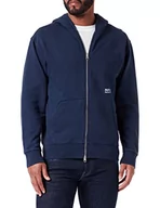 Bluzy męskie - Replay Męska bluza z kapturem, 085 niebieski, XXL - miniaturka - grafika 1