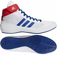 Kimona, stroje i obuwie - Buty Zapaśnicze Bokserskie Adidas Havoc II Białe - miniaturka - grafika 1