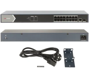 Switch PoE DS-3E0518P-E 16-PORTOWY Hikvision - Akcesoria do monitoringu - miniaturka - grafika 2