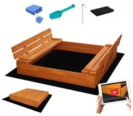 Place zabaw - Piaskownica drewniana impregnowana 120x120cm SandTropic - miniaturka - grafika 1