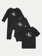 Komplety dla niemowląt - Calvin Klein Jeans Komplet dziecięcy Monlogo Essentials Giftpack IN0IN00212 Czarny Regular Fit - miniaturka - grafika 1