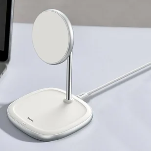 Baseus magnetyczna bezprzewodowa indukcyjna ładowarka Qi 15 W uchwyt na telefon podstawka (kompatybilna z MagSafe do iPhone) biały (WXSW-02) - Ładowarki do telefonów - miniaturka - grafika 25