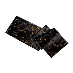 Bieżnik Velvet 32 x 150 cm czarno-złoty - Obrusy i serwetki - miniaturka - grafika 1