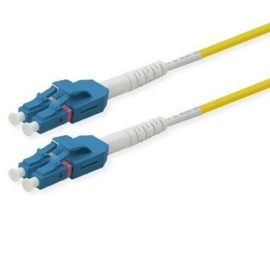 Kabel światłowodowy ROLINE, Duplex, 9/125µm, OS2, LC/LC, UNIBOOT, żółty, 10 m