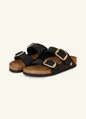 Klapki i japonki damskie - Birkenstock Klapki Arizona Big Buckle Raffia schwarz - miniaturka - grafika 1