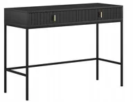 Toaletki - toaletka konsola Maggiore 104,2 cm czarny złote uchwyty - miniaturka - grafika 1