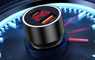 Ładowarka samochodowa Toocki USB + USB-C, 75W (czarna) - Ładowarki samochodowe - miniaturka - grafika 4