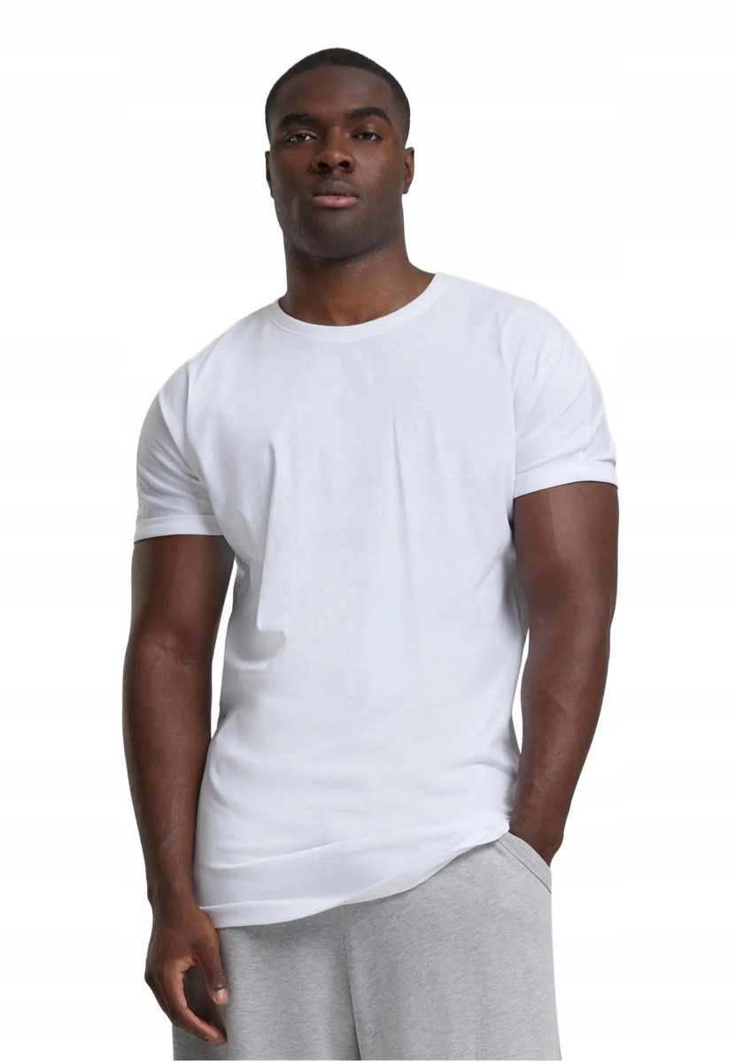 URBAN CLASSICS BIAŁY T-SHIRT MĘSKI Z OKRĄGŁYM DEKOLTEM M 6BA