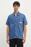Koszule męskie - Calvin Klein Jeans koszula jeansowa męska kolor niebieski regular z kołnierzykiem klasycznym J30J325748 - miniaturka - grafika 1