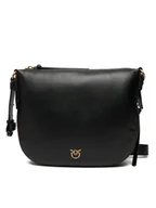 Torebki damskie - PINKO Torebka Hobo Zip Around Classic Ai 25-26 PLTT 105113 A0QO Czarny - miniaturka - grafika 1