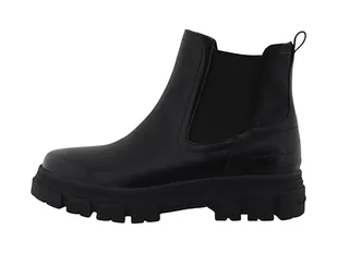 Tom Tailor Damskie 6390890022 modne kozaki, czarne, 36 EU, czarny, 36 EU - Kozaki damskie - miniaturka - grafika 1