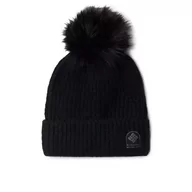 Czapki i chusty sportowe damskie - Czapka Columbia Winter Blur Pom Pom Beanie 1862101010 - czarna - miniaturka - grafika 1