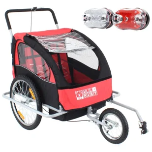 Przyczepka rowerowa dla dzieci AL01 czerwona - Przyczepki rowerowe - miniaturka - grafika 1
