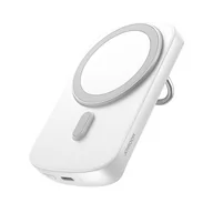 Powerbanki - Joyroom powerbank indukcyjny 6000mAh z ringiem i podstawką do 20W biały JR-W030 - miniaturka - grafika 1