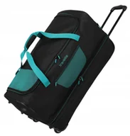 Torby podróżne - Torba podróżna na kółkach Travelite Basics 98/119L czarna petrol - miniaturka - grafika 1