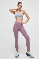 Legginsy - Under Armour legginsy treningowe Train kolor fioletowy gładkie - miniaturka - grafika 1