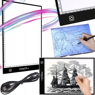 PODŚWIETLANA TABLICA LED DESKA KREŚLARSKA KALKA A4 TABLET GRAFICZNY PREZENT - Tablice dla dzieci PODŚWIETLANA TABLICA LED DESKA KREŚLARSKA KALKA A4 TABLET GRAFICZNY PREZENT - Tablice dla dzieci - miniaturka - grafika 1