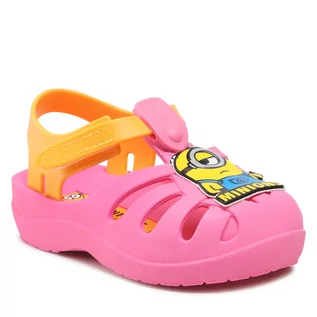 Sandały damskie - Sandały GRENDENE KIDS - Minions Hello Aranha Baby 22571 Pink/Yellow 20874 - grafika 1