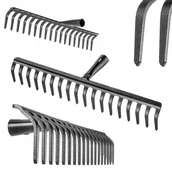 Grabie i motyki - KADAX Grabie Do Liści Stalowe 18-Zębne Grabki Ogrodowe Gleby Trawy Bez Trzonka - miniaturka - grafika 1