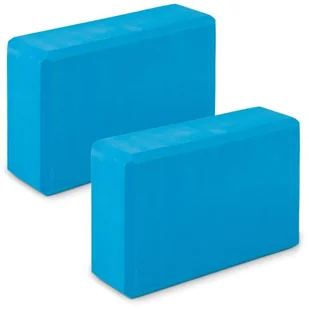 Kostka piankowa do jogi, 2 sztuki, NS-962, niebieski - Klocki do jogi - miniaturka - grafika 1