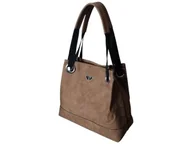 Torebki damskie - Torebka Damska Shopper, Duża Torba Miejska Na Ramię Camel Brąz Miodowy - miniaturka - grafika 1