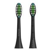 Końcówki do szczoteczek elektrycznych - ORAVIO Raven końcówki Advance + Tongue Scraper Black - zestaw 2 końcówek do szczoteczki ORAVIO Raven - miniaturka - grafika 1