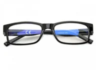Okulary korekcyjne, oprawki, szkła - Okulary z filtrem Antyrefleksyjne zerówki Nerdy prostokątne DR-109-C1 - miniaturka - grafika 1