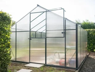 Szklarnia ogrodowa Sanus 290x290 cm antracyt Gampre - Szklarnie ogrodowe - miniaturka - grafika 1