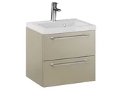 Szafki łazienkowe - Szafka Wisząca Z Umywalką RON 50 cm - Cappuccino Mat - Uchwyty Chromowane - miniaturka - grafika 1