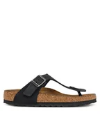 Klapki i japonki damskie - Birkenstock Japonki Gizeh SFB LENB 1019015 Czarny - miniaturka - grafika 1