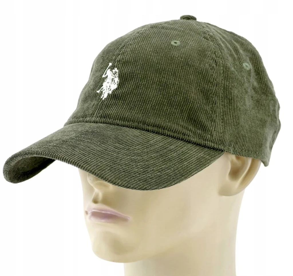 Czapka z daszkiem męska młodzieżowa U.S. Polo Assn. 54-59cm Haft Sztruks