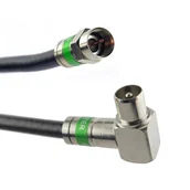 Kable - Gotowy kabel antenowy | złącze F - Wtyk TV kątowy kompresyjny | 25m - miniaturka - grafika 1